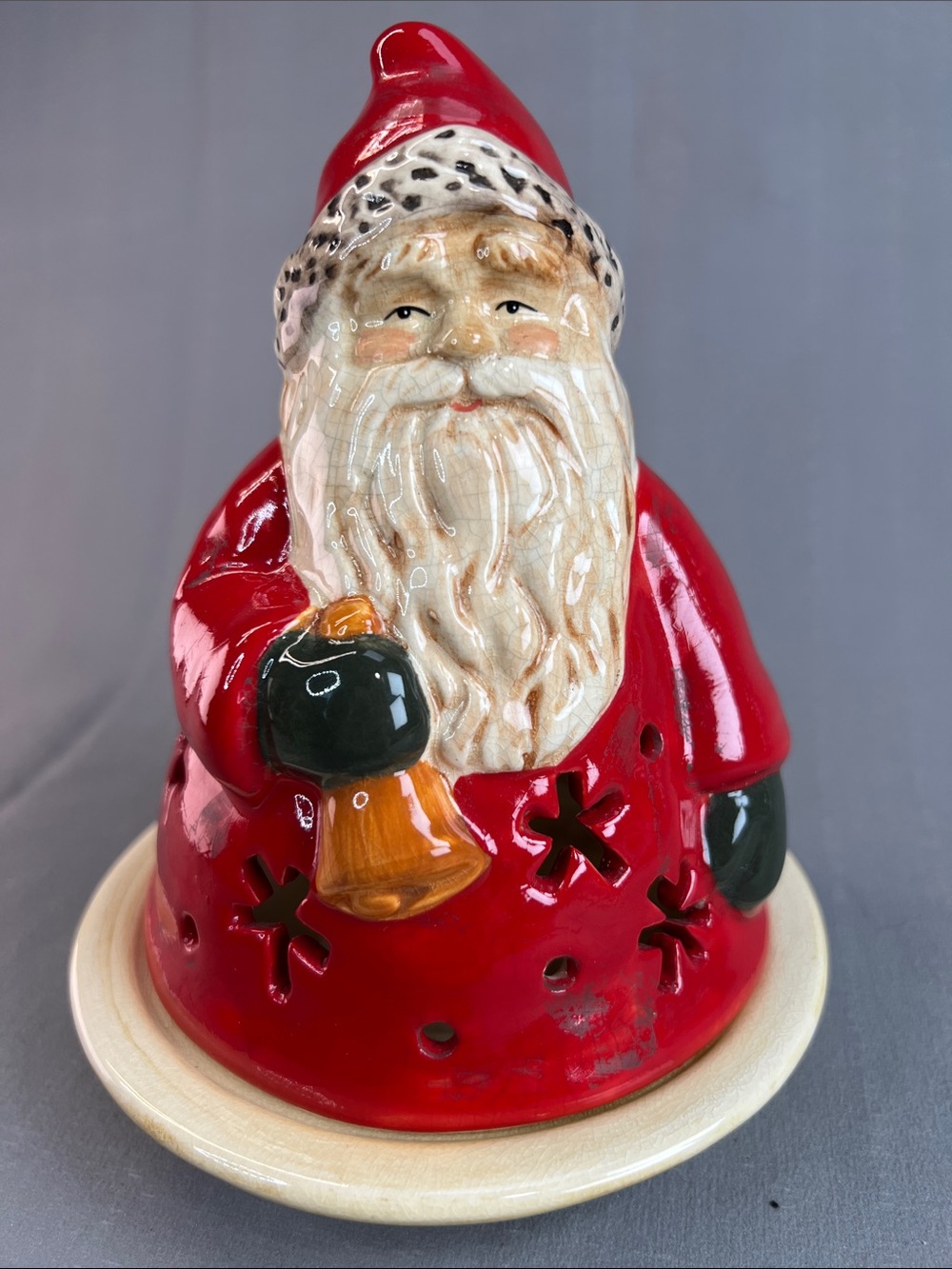 Santa Claus candle holder NWOT